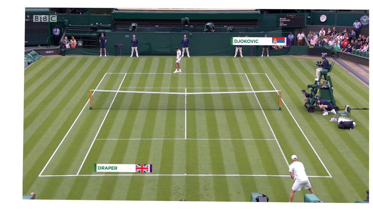 The first and last points played on Wimbledon Centre Court in 2021